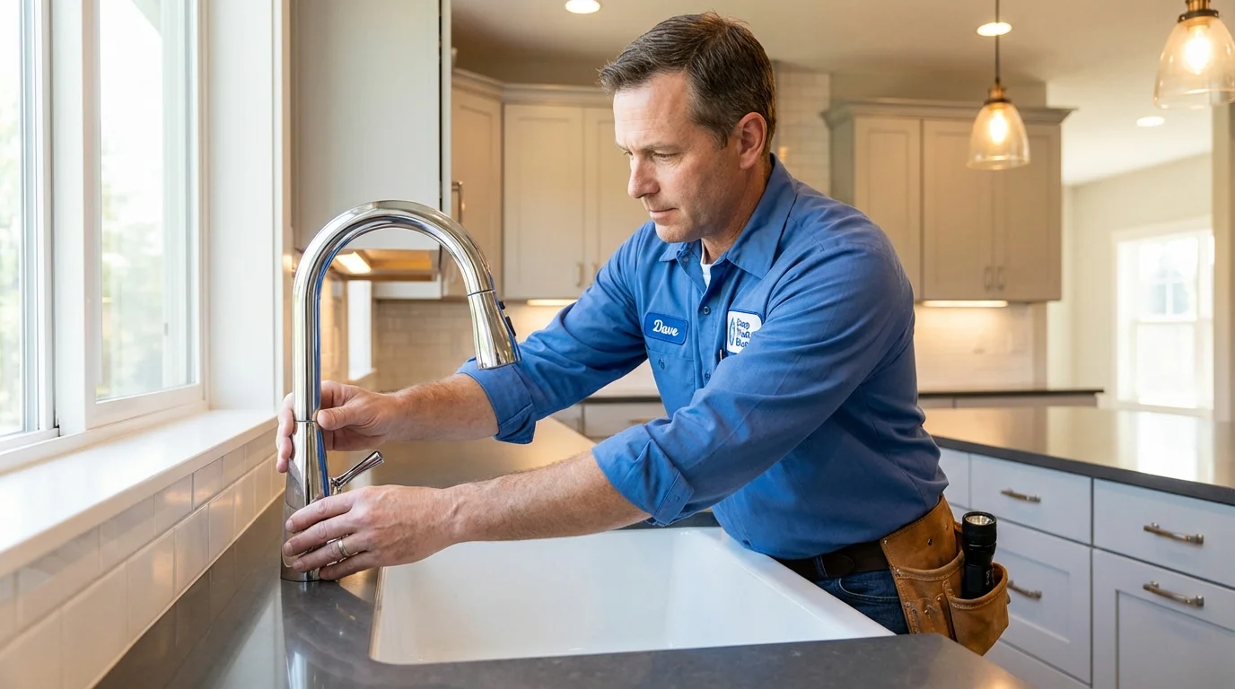 Kitchen faucet installation by Johns Plumbing LLC in Rexburg
