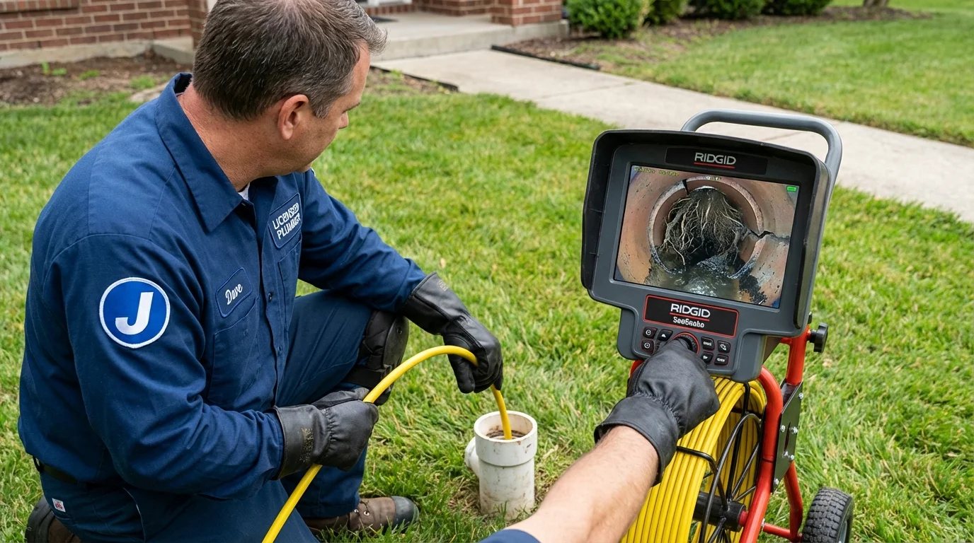 Sewer camera inspection being performed by Johns Plumbing LLC in Rexburg